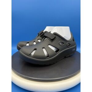 Oofos Oocandoo Sport Womens Size 7 Black Lightweight Recovery Slip On Sandals